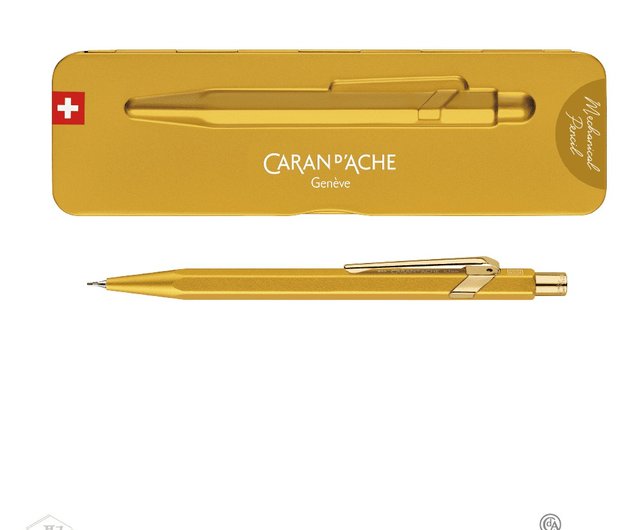 【専用】KAEDE PLUS　超薄メタル　コンペ　ゴールド 4ダース CARAN dACHE カルダ 844 999 プレミアムゴールドバー シャープペンシル