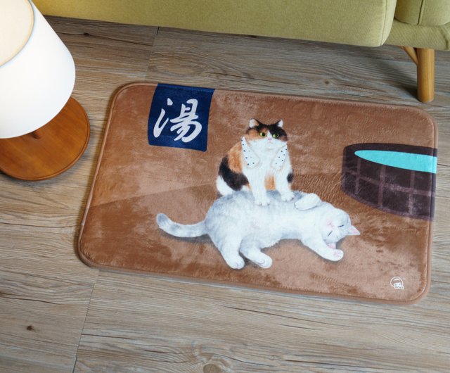 MEWJI original cute cat room door bathroom kitchen carpet floor