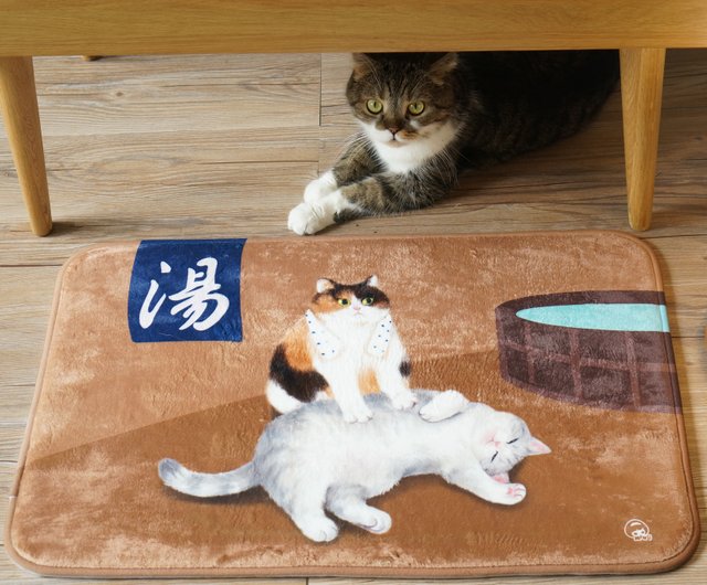 MEWJI original cute cat room door bathroom kitchen carpet floor