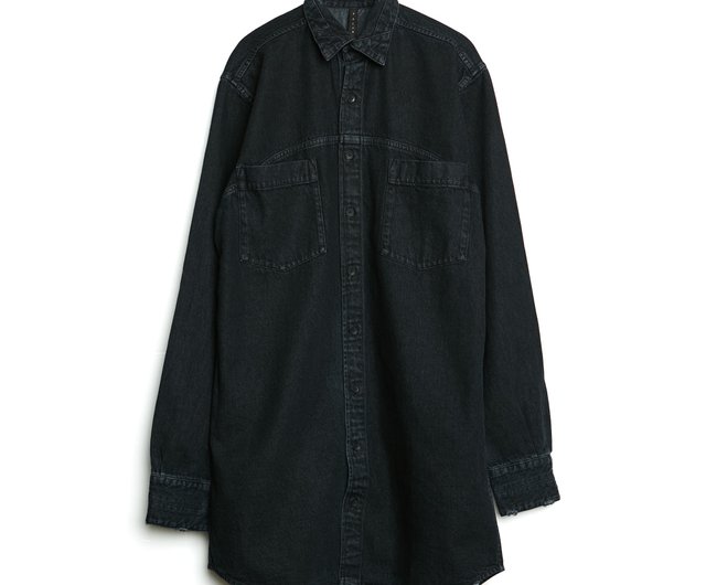 Damaged Denim Shirt - Shop VACANT Men's Shirts - Pinkoi