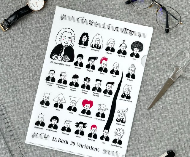 バッハの30のヘアスタイル] フォルダー | 音楽ギフト
