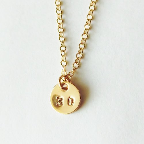 tato-jewelry ミニ数字(ナンバー)2ケタプレートネックレス