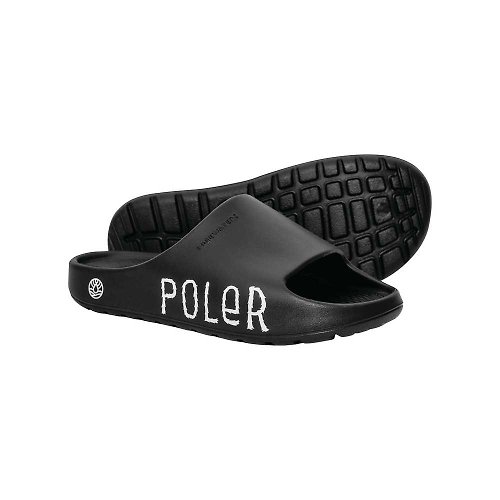 POLER 台灣總代理 Freewaters X Poler Cloud9 Slide 聯名款防水氣墊涼鞋 男鞋 黑色
