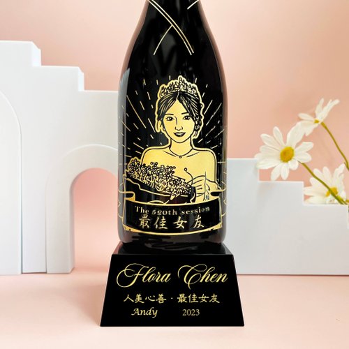 Original gift box] Customized Moet birthday wedding champagne gift  customized portrait logo hand-carved - Shop dyow520 Wine, Beer & Spirits -  Pinkoi