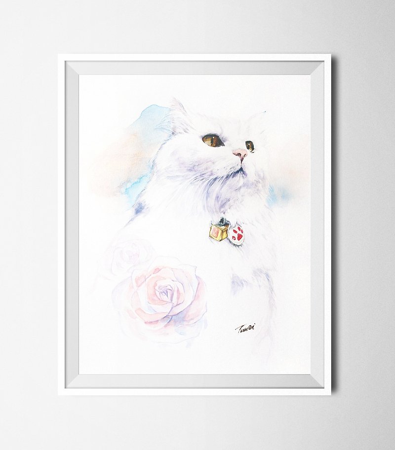 Customized pet painting A4/pencil sketch watercolor painting - Customized Portraits - Paper White