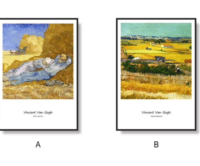 Van Gogh‧Nap And Harvest-Vertical-Painting-Famous Paintings-Yellow - Shop  Lifedecor Posters - Pinkoi