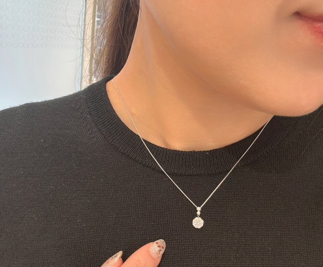 18K WG ダイヤモンド　ネックレス 18金 ホワイトゴールド ダイヤモンド ネックレス 18KWG