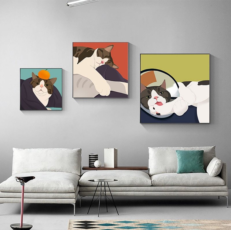 I love cats-hanging pictures-frame series-color - Posters - Cotton & Hemp Multicolor