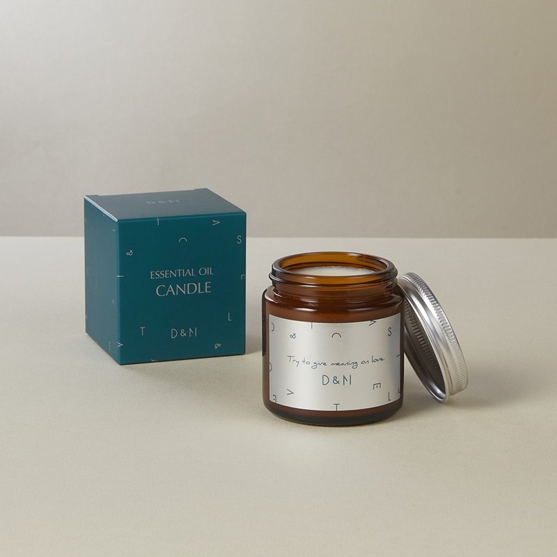 D&M Calming Soothing Essential Oil Fragrance Candle Rich Bergamot - เทียน/เชิงเทียน - ขี้ผึ้ง 