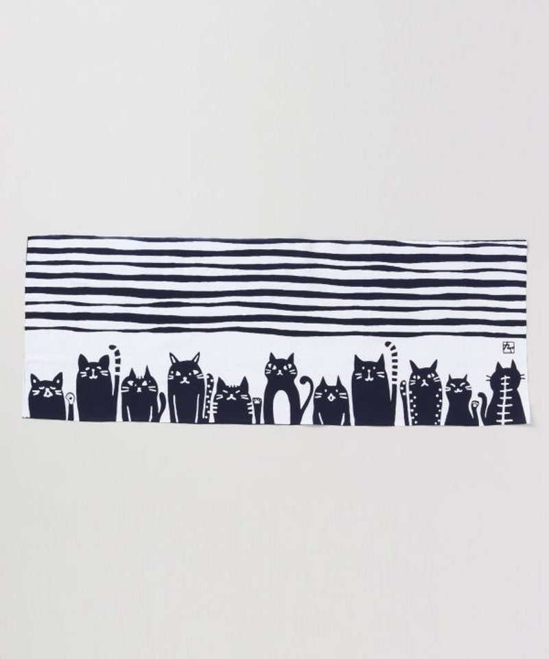 Stripe Cat TENUGUI Towel - 毛巾/浴巾 - 其他材質 