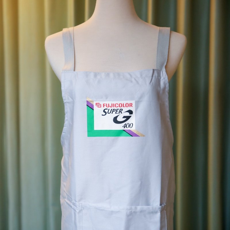 桑惠商號 日本昭和 FUJIFILM富士底片 銀灰色丹寧圍裙 全新庫存 - 其他 - 棉．麻 銀色