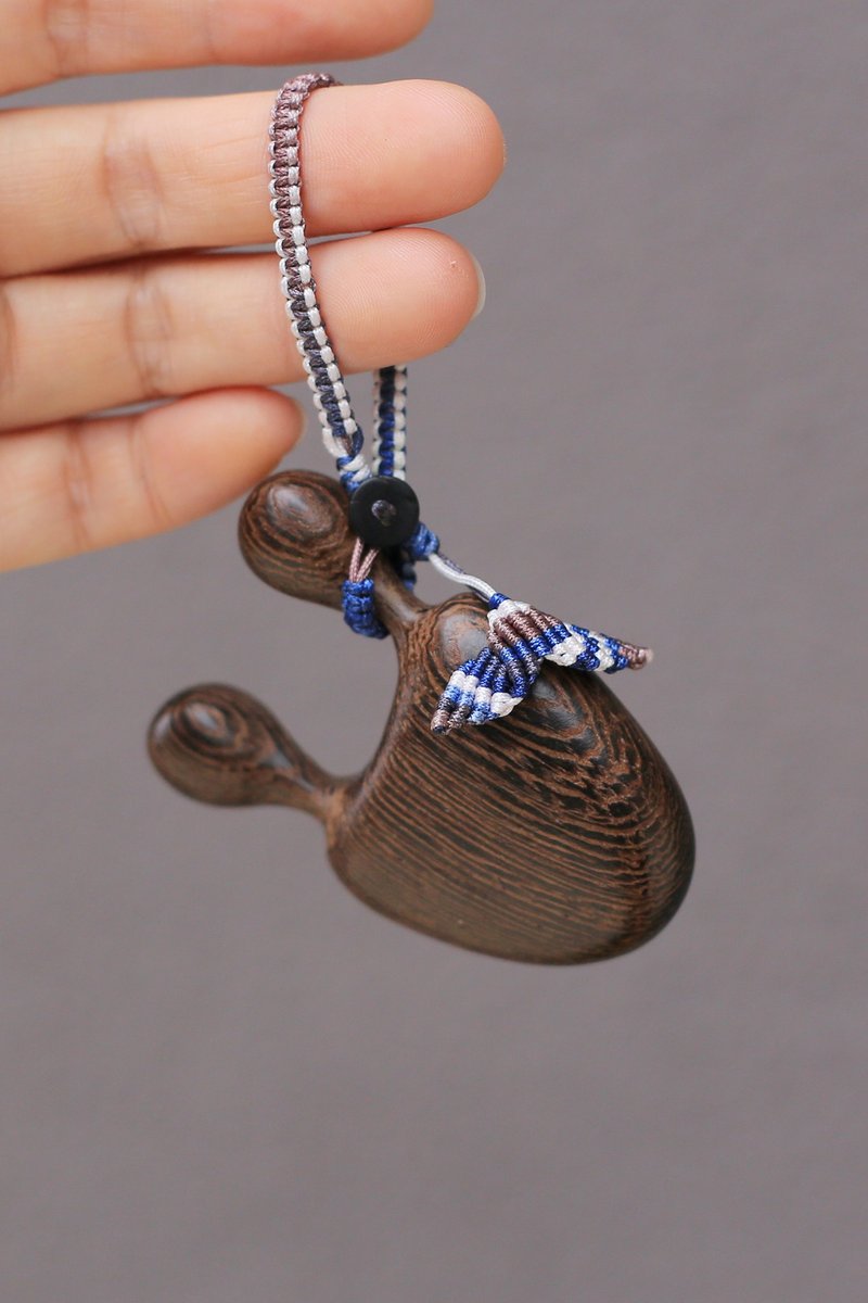 Yiranzhi Handmade Wood Art | Wenge Wood Massage Pendant | Detachable Health Pendant - อุปกรณ์เสริมความงาม - ไม้ 