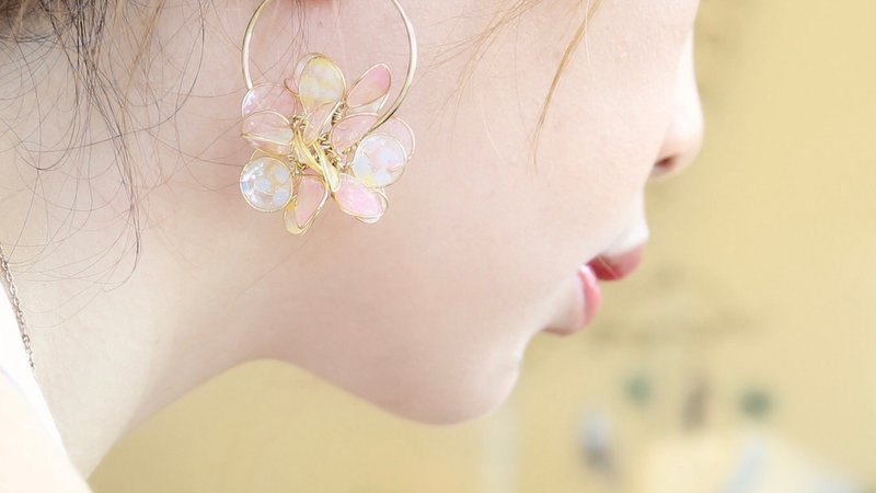 智慧女神 Goddess of wisdom 元素精靈 樹脂耳環 925純銀 - 耳環/耳夾 - 樹脂 多色