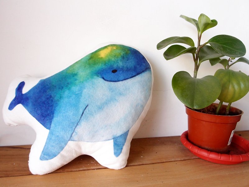Fat Whale nap pillow - ตุ๊กตา - ผ้าฝ้าย/ผ้าลินิน 