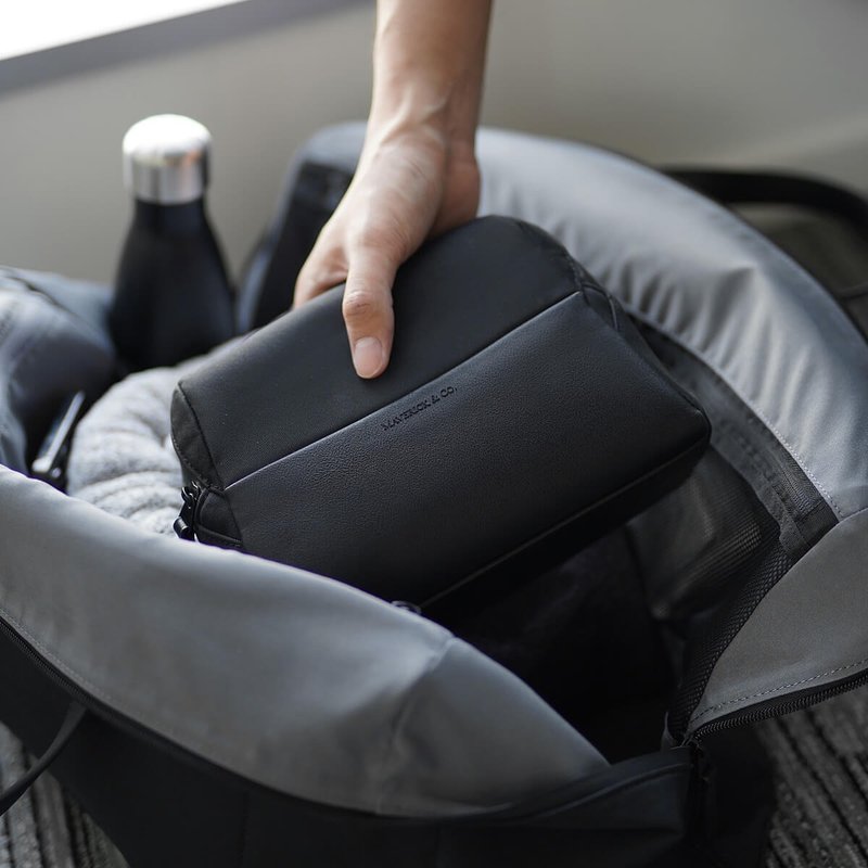 ProActive 旅行洗漱包 - 化妝袋/收納袋 - 環保材質 黑色