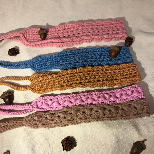 Lei’s knitting 森林系 日系復古手工編織髮帶