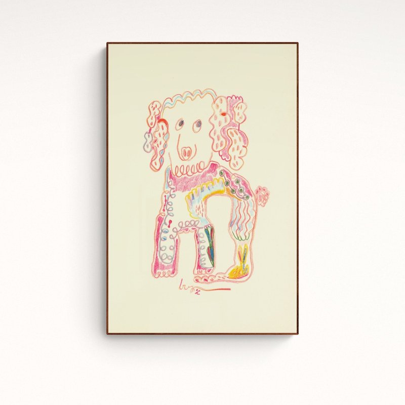 【Lingoooo插畫/動物插畫】Febbi |  006捲毛豬 - 海報/掛畫/掛布 - 紙 