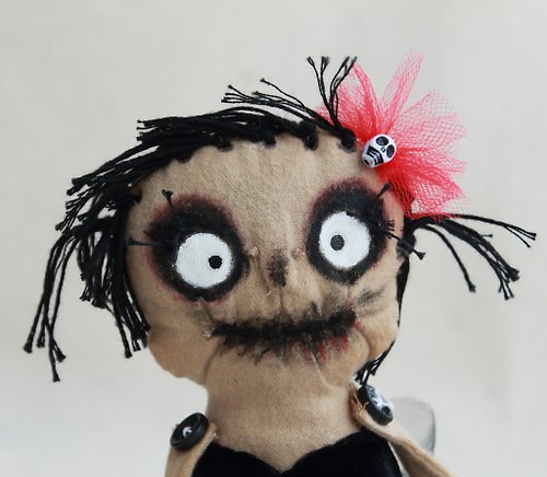 VENERAdoll Halloween doll , Voodoo doll . Creepy Cute doll . Rag doll handmade .