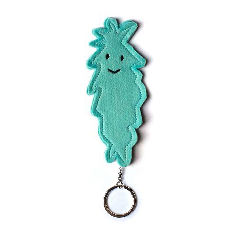 Little Furry Keychain (Blue) - พวงกุญแจ - เส้นใยสังเคราะห์ สีน้ำเงิน