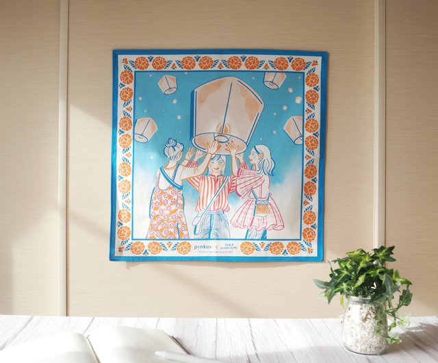 Pinkoi ニシイズミユカ 限定 タペストリー 布ポスター ファブリックポスター ショップ Pinkoi Japan ウォールデコ 壁紙 Pinkoi