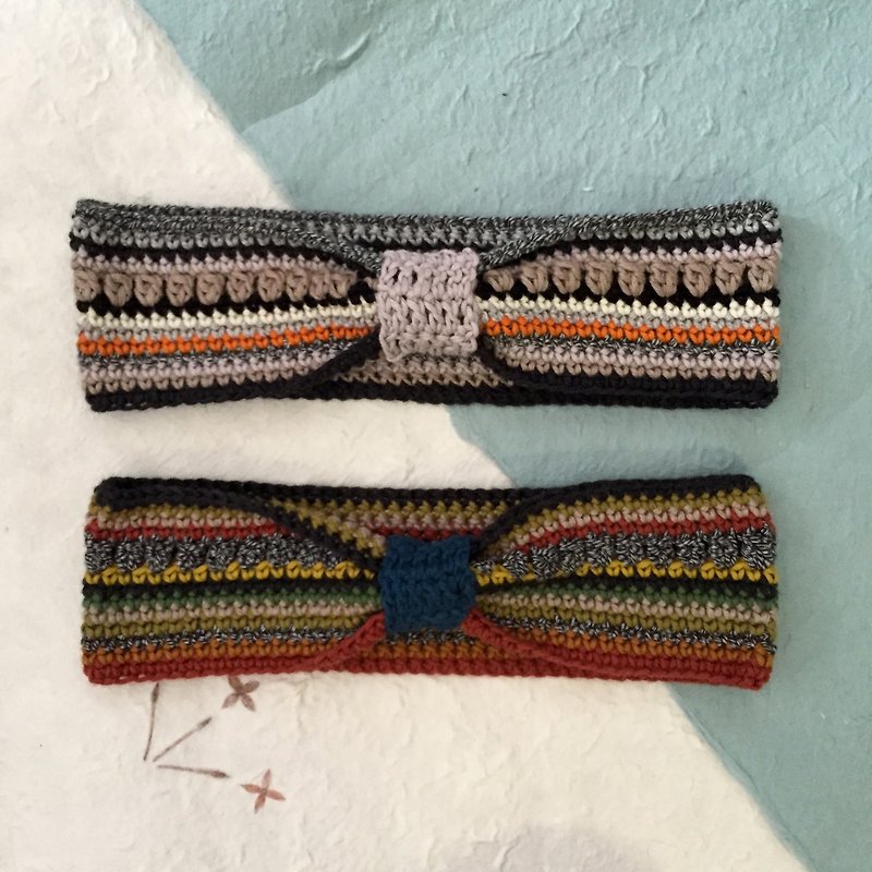 100% organic cotton crochet headband  |  grey parrot/ peacock - เครื่องประดับผม - ผ้าฝ้าย/ผ้าลินิน หลากหลายสี