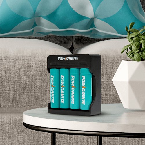 傑鼎奧拉 Brook Livin POWGANITE 耐能鋰離子充電電池組-充電器+3號電池4入