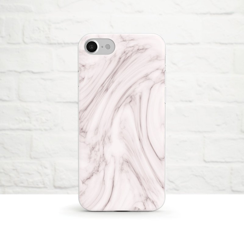 Marble, Clear Soft Case, iPhone , Samsung - เคส/ซองมือถือ - ซิลิคอน สีเทา