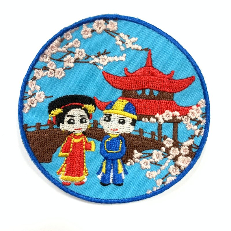 中國中華 清朝格格阿哥 刺繡布貼 補破洞貼胸章肩章 徽章丁 布章 - 徽章/別針 - 繡線 多色