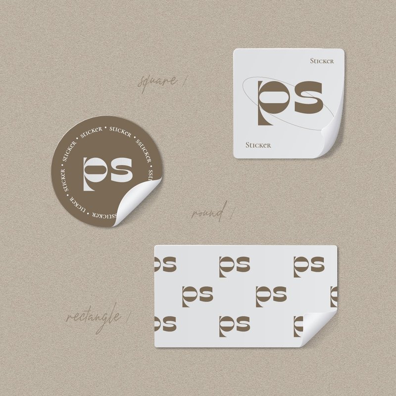 【客製貼紙】貼紙設計 防水貼紙 logo貼紙 包裝貼紙 開店必備 - 貼紙 - 紙 