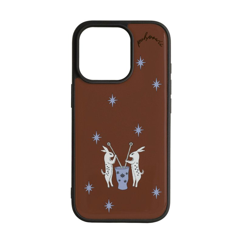 Wish Rabbits (brown) Phone Case - 手機殼/手機套 - 其他材質 咖啡色