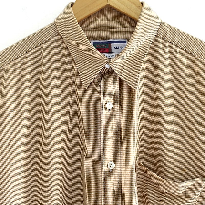 │Slowly│ vintage shirt 2│vintage. Retro. Literature - Men's Shirts - Cotton & Hemp Multicolor