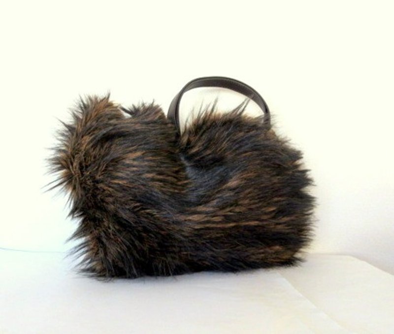 Fluffy cat bag *Sabi cat - Handbags & Totes - Cotton & Hemp 