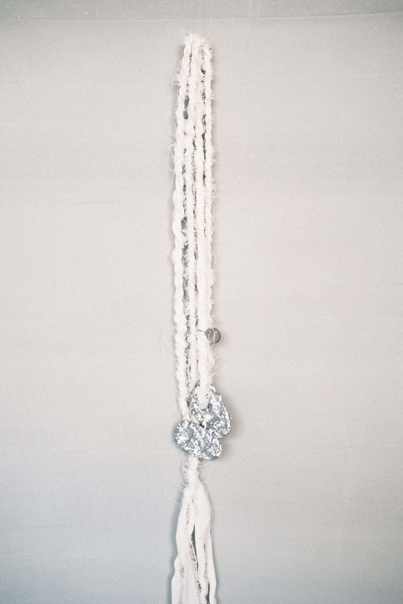 logo tin alloy twisted-rope necklace - สร้อยคอ - โลหะ 