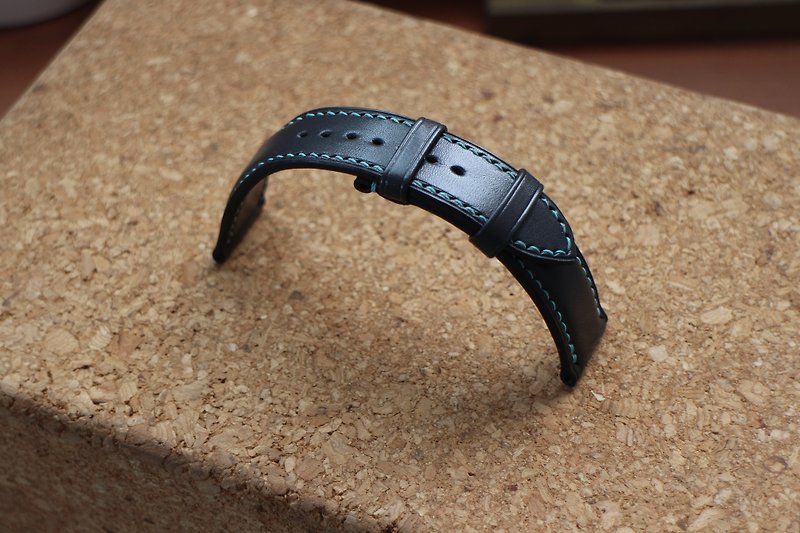 Handmade Leather Watch Strap Custom Strap (20-18mm) - สายนาฬิกา - หนังแท้ สีเทา