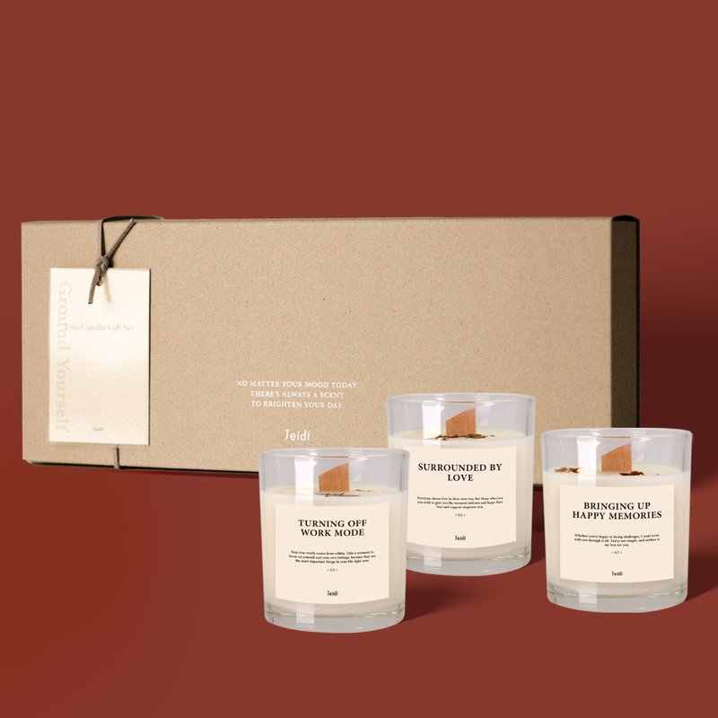 Three scented candle gift boxes with cards and branded paper bags - Candles & Candle Holders - Wax 