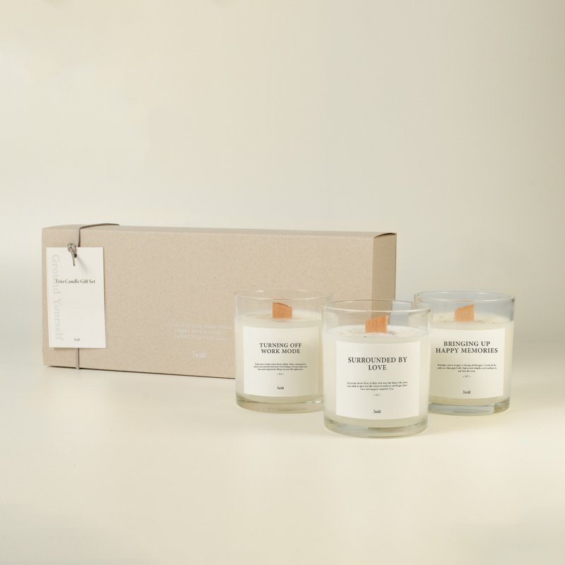 Three scented candle gift boxes with cards and branded paper bags - Candles & Candle Holders - Wax 