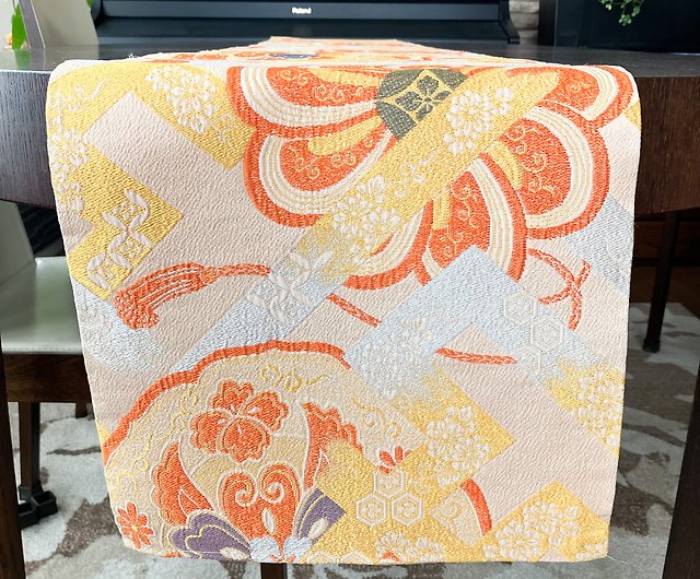 ◼︎C753/C756◼︎高級袋帯 正絹 テーブルランナー(〜250cm)