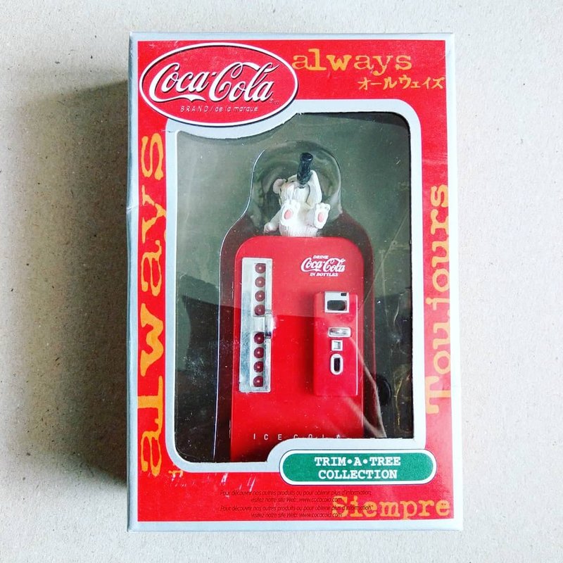 美國老物 Coca Cola公司出品 老鼠翹坐可樂販賣機造型擺飾 - 擺飾/家飾品 - 塑膠 紅色