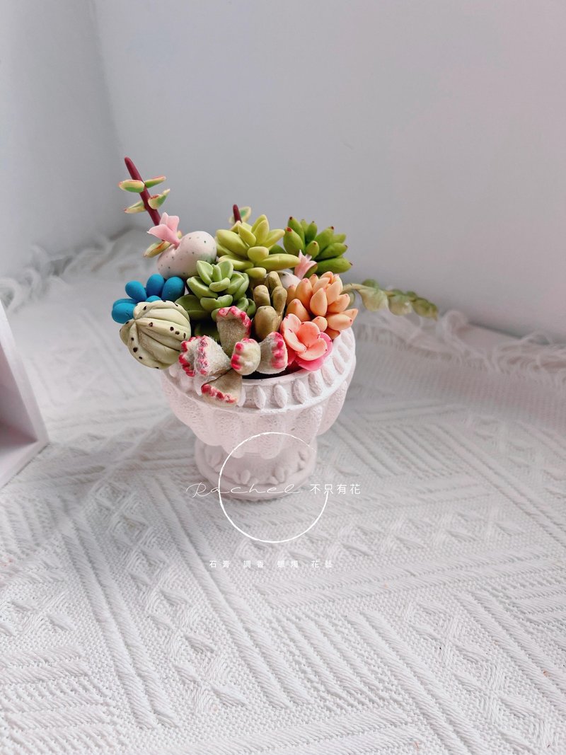 石膏練り込み-多肉植物 - 香水・キャンドル作り - その他の素材 