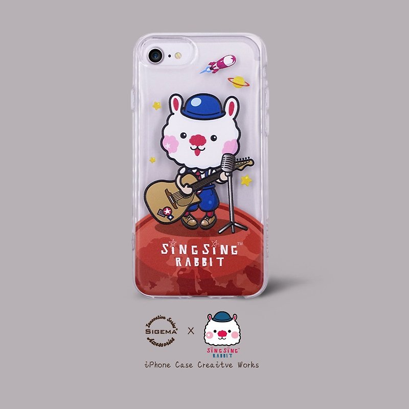 iPhone SE2/7/8 SingSing Rabbit TPU soft transparent mobile phone case phone case - เคส/ซองมือถือ - ซิลิคอน สีใส