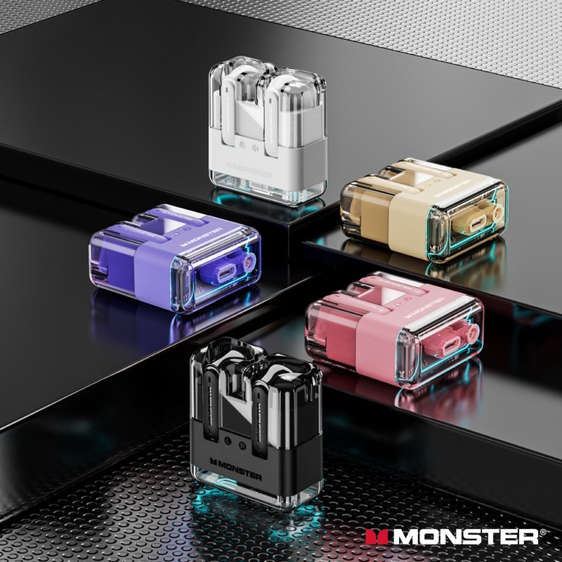 Monster Airmars XKT12 透明半入耳藍芽耳機 - 耳機/藍牙耳機 - 其他材質 