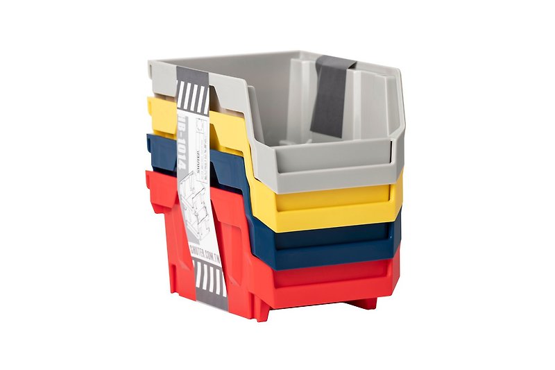 【livinbox】摩艾疊疊收納盒-1014x4(四色) - 收納箱/收納用品 - 塑膠 多色