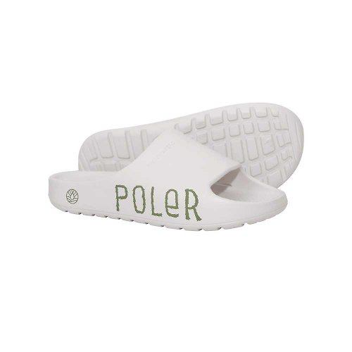 POLER 台灣總代理 Freewaters X Poler Cloud9 Slide 聯名款防水氣墊涼鞋 男鞋 白色