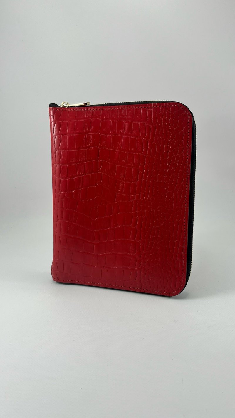 Natural Italian Leather Planner - Notebooks & Journals - Genuine Leather Red