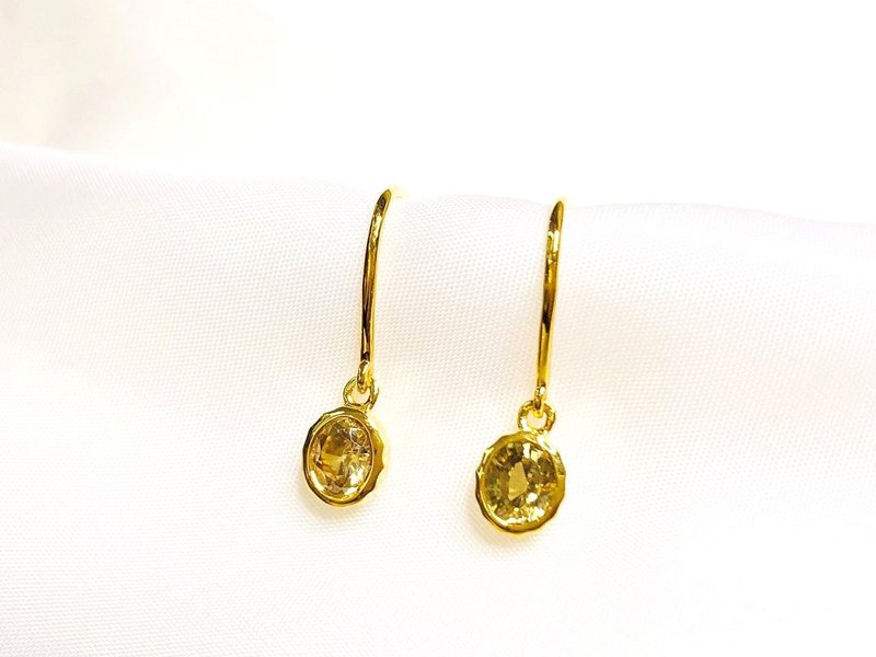 【茉莉亞緹 Moriarty Jewelry】14K 黃K金 碧璽(電氣石)耳環 - 耳環/耳夾/耳骨夾 - 貴金屬 