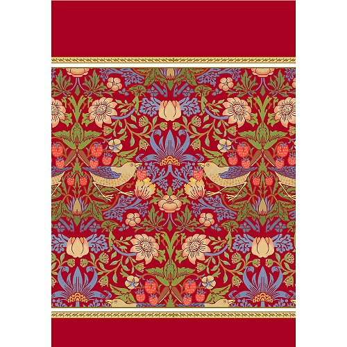 Roy Kirkham 英國 RK | 經典Classic Collection草莓鳥園70*48cm茶巾紅色雙邊