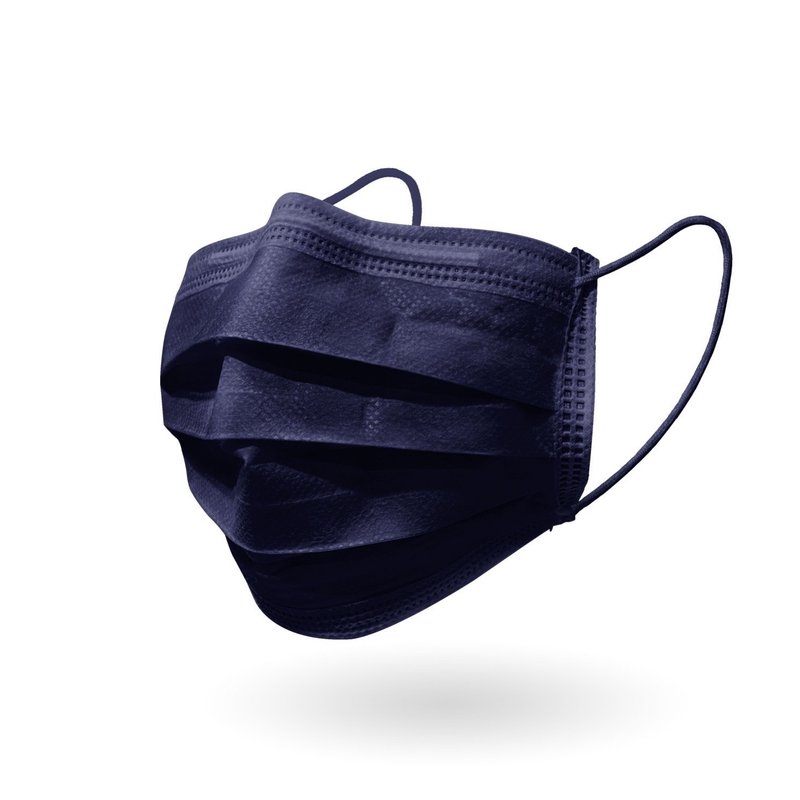 Off-road camouflage medical mask-off-road dark blue (10 pieces) - หน้ากาก - ไฟเบอร์อื่นๆ สีน้ำเงิน