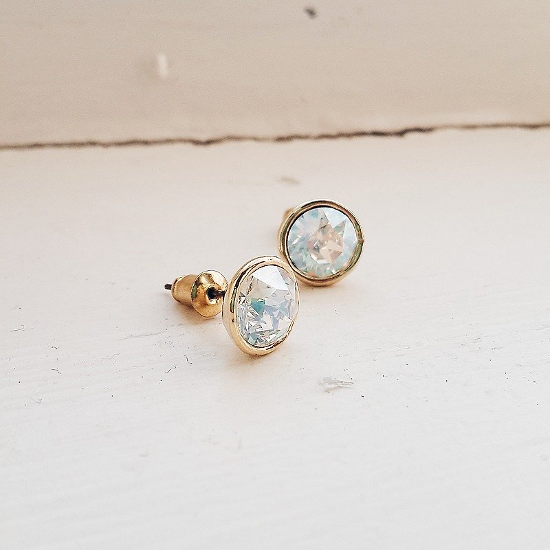 "Get in," momolico swarovski crystal earrings simple small world - ต่างหู - วัสดุอื่นๆ สึชมพู