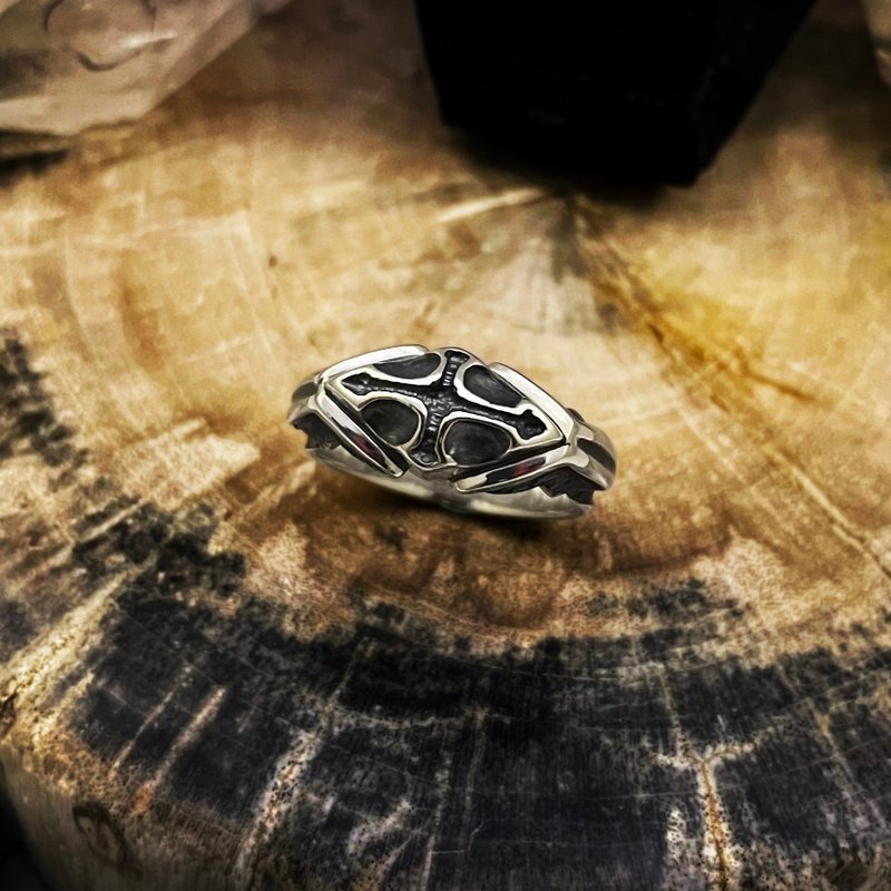 Neng Shen Series [Valkyrie] 925 sterling silver ring/suitable as tail ring for couples - แหวนทั่วไป - เงินแท้ สีเงิน