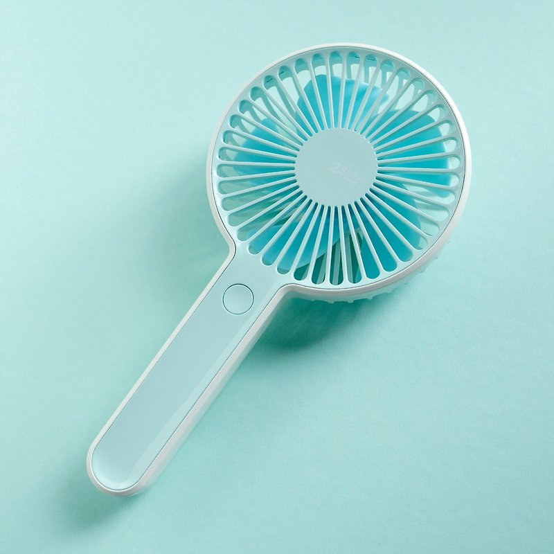 Summer Breeze Portable Fan-Pearl Shell Blue - พัดลม - พลาสติก สีน้ำเงิน